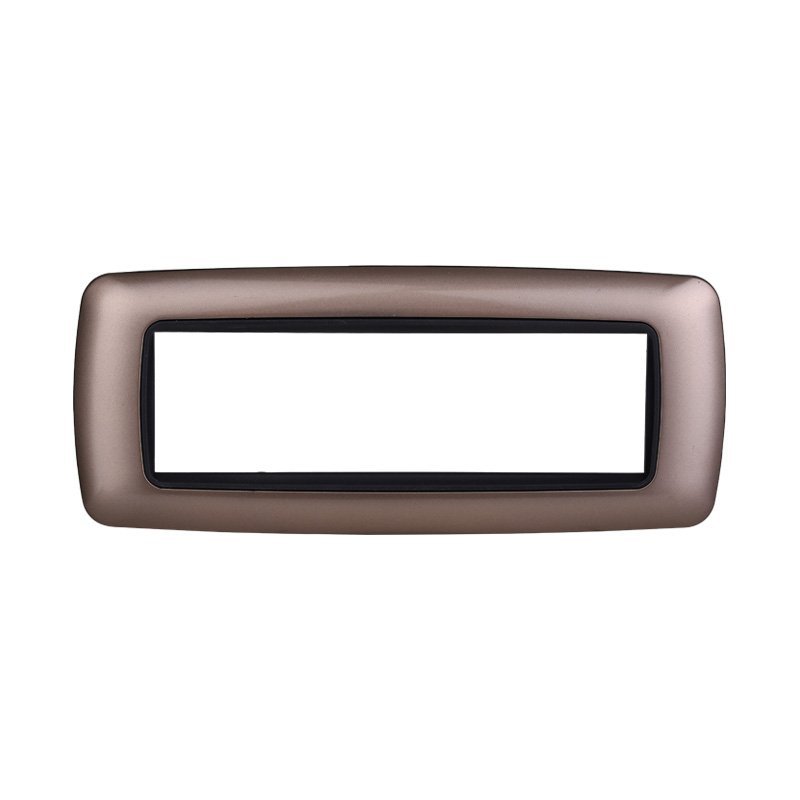 ETTROIT Placca Plastica Bombata Serie Space 7P Colore Bronzo Compatibile Con Bticino Living International
