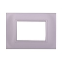 Placca Plastica Quadrata Serie Space 3P Colore Bianco Compatibile Con Bticino Living Light