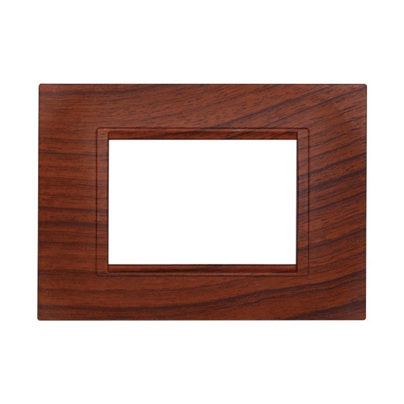 Placca Plastica Quadrata Serie Space 3P Colore Radica Compatibile Con Bticino Living Light