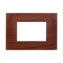 ETTROIT Placca Plastica Quadrata Serie Space 3P Colore Radica Compatibile Con Bticino Living Light