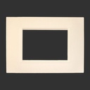 ETTROIT Placca Plastica Quadrata Serie Space 3P Colore Sabbia Compatibile Con Bticino Living Light