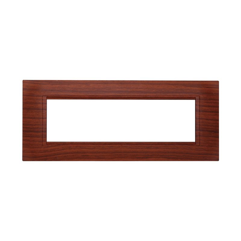 ETTROIT Placca Plastica Quadrata Serie Space 7P Colore Radica Compatibile Con Bticino Living Light