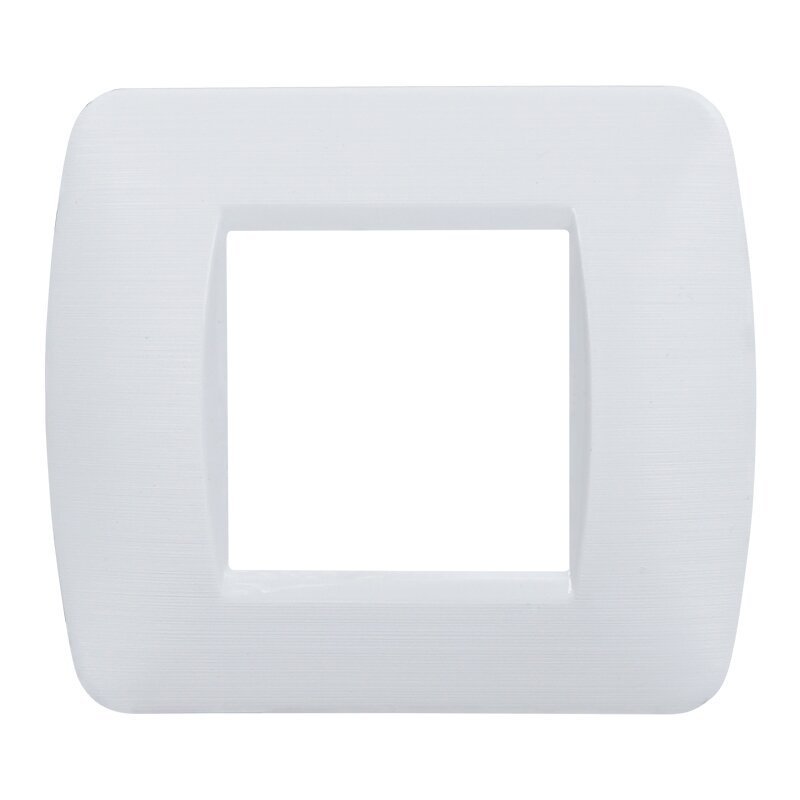 ETTROIT Placca Plastica Serie Space 2P Colore Bianco Satinato Compatibile Con Bticino Living Light