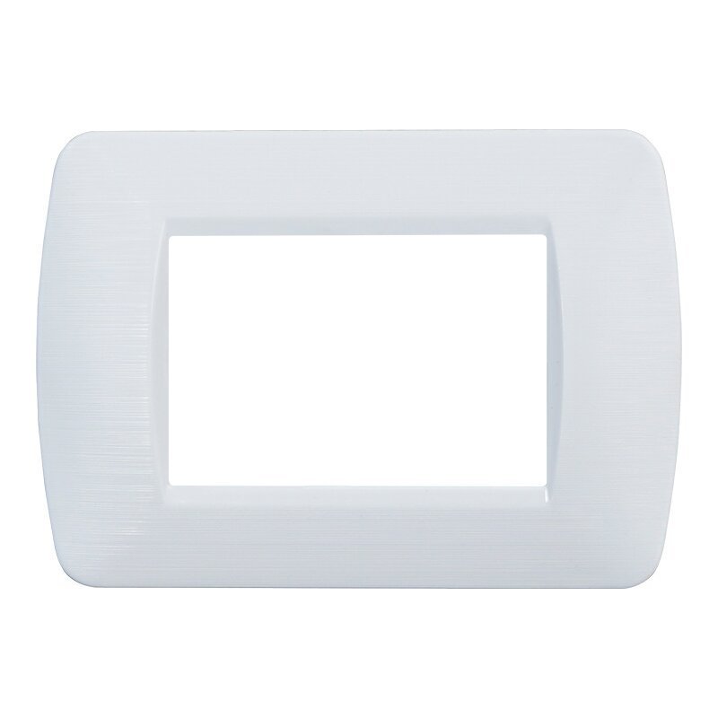 ETTROIT Placca Plastica Serie Space 3P Colore Bianco Satinato Compatibile Con Bticino Living Light