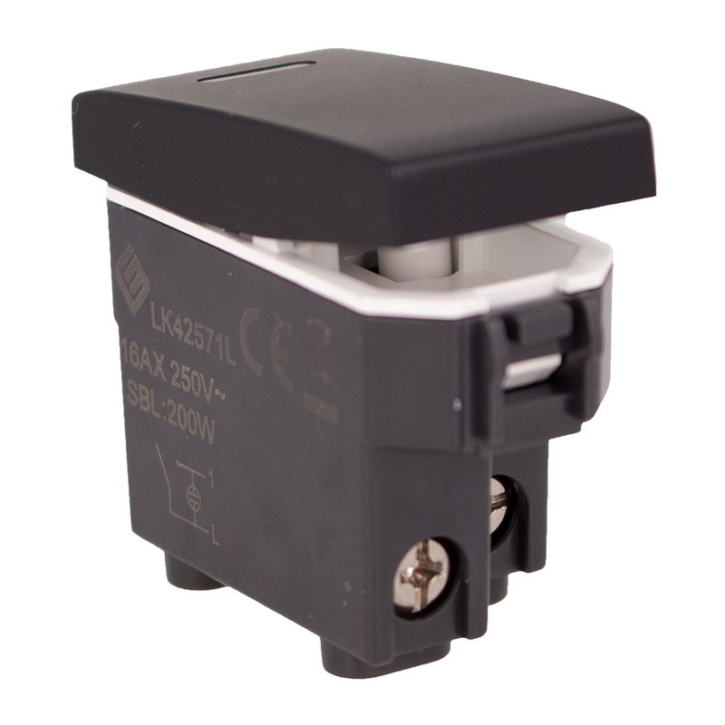 Interruttore Unipolare 1P 16A Con Indicatore Luce Led Colore Bianco Compatibile Con Bticino Living e Vimar Plana