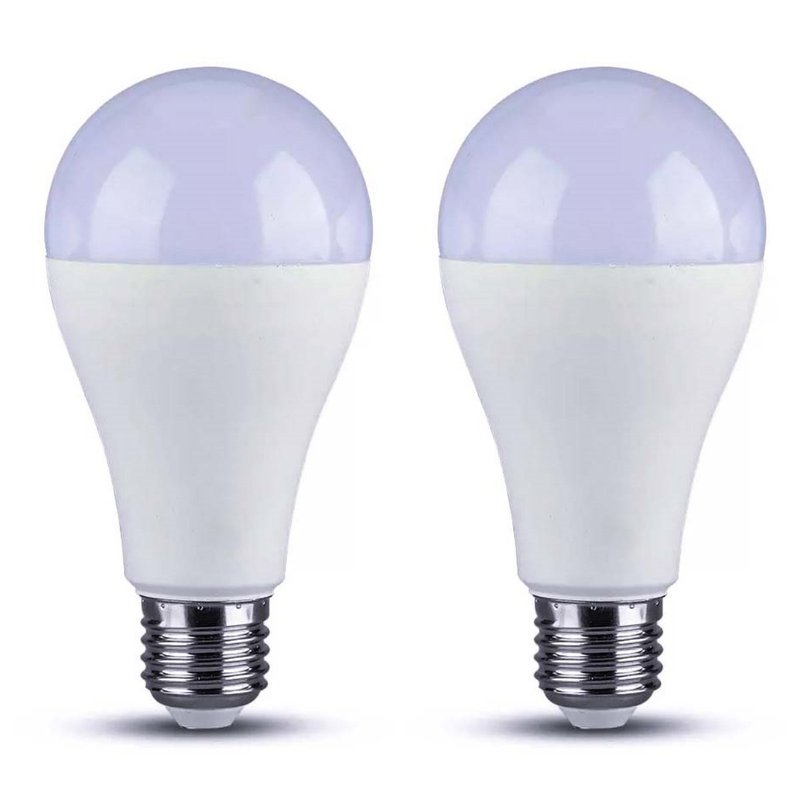 2 PZ Lampada A Led, Lampadina E27 A65 18W 2000LM, Disponibili 3000K 4200K 6500K