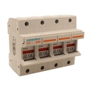 Portafusibile Modulare AC 4P 4M D14X51mm 63A AC 500V IP20 IEC60269 FS63