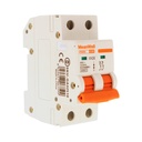 MeanWell MCB Interruttore Magnetotermico Automatico Curva C 2P 2M 10000A C10A AC 400V IP20 IEC60898-1 PB8H