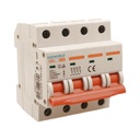 MCB Interruttore Magnetotermico Trifase 380V 16A Curva C 4P 4M 6000A C16A AC 400V IP20 SB6L