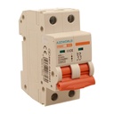 A2ZWORLD MCB Interruttore Magnetotermico Automatico Curva C 2P 2M 10000A C63A AC 400V IP20 IEC60898-1 PB8H
