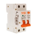 MeanWell RCBO Doppia Leva, Interruttore Magnetotermico Differenziale Tipo AC Curva C 1P+N 2M 6000A 300mA C32A AC 230V IP20 IEC61009-1 PL8HM