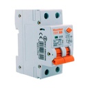 MeanWell RCBO Doppia Leva, Interruttore Magnetotermico Differenziale Tipo AC Curva C 1P+N 2M 6000A 300mA C6A AC 230V IP20 IEC61009-1 PL8HM