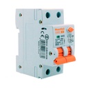 MeanWell RCBO Doppia Leva, Interruttore Magnetotermico Differenziale Tipo AC Curva C 1P+N 2M 6000A 30mA C6A AC 230V IP20 IEC61009-1 PL8HM