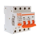 MeanWell RCBO Interruttore Magnetotermico Differenziale Tipo AC Curva C 3P+N 4M 6000A 300mA C10A AC 400V IP20 IEC61009-1 PL8M4