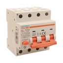 RCBO Interruttore Magnetotermico Differenziale Tipo AC Curva C 3P+N 4M 6000A 300mA C20A AC 400V IP20 IEC61009-1 PL8M4
