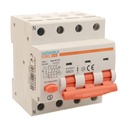 A2ZWORLD RCBO Interruttore Magnetotermico Differenziale Tipo AC Curva C 3P+N 4M 6000A 300mA C32A AC 400V IP20 IEC61009-1 PL8M4