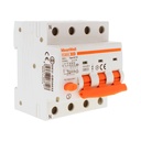 MeanWell RCBO Interruttore Magnetotermico Differenziale Tipo AC Curva C 3P+N 4M 6000A 300mA C32A AC 400V IP20 IEC61009-1 PL8M4