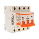 MeanWell RCBO Interruttore Magnetotermico Differenziale Tipo AC Curva C 3P+N 4M 6000A 300mA C40A AC 400V IP20 IEC61009-1 PL8M4