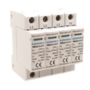 SPD Scaricatore Di Sovratensione Tipo 1+2 T1+T2 B+C 3P+N 4M 25kA-50kA 12,5kV AC 275V IP20 IEC61643-11 N8UE1+2