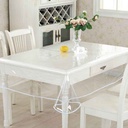 Tovaglia PVC trasparente impermeabile, rettangolare 140x200 cm, lavabile e resistente