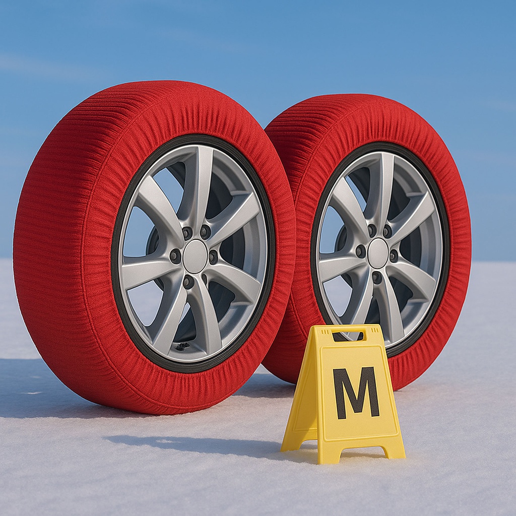 [CN1688-M] Calze Da Neve per Auto Omologate EN 16662-1 2020 Misura M