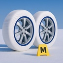 Calze Da Neve per Auto Omologate EN 16662-1 Modello Bianco Standard Misura M