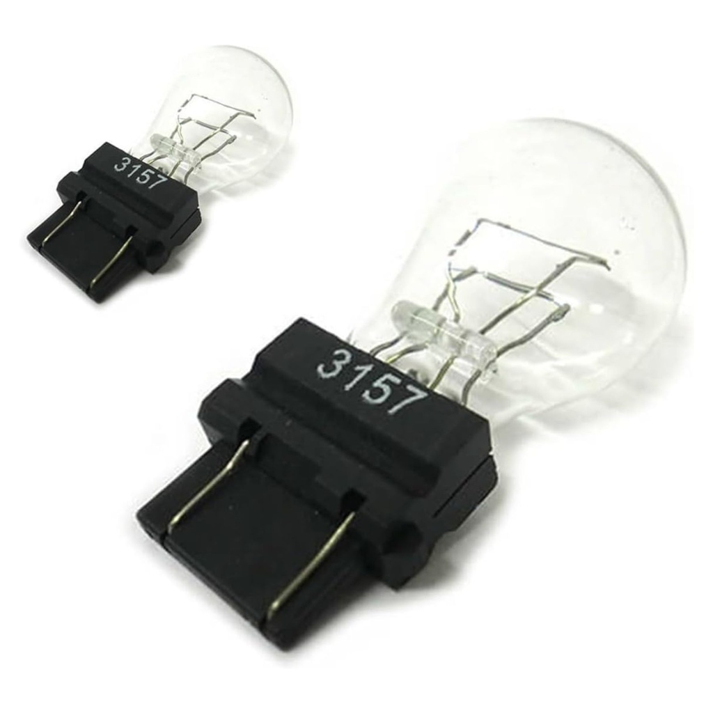 Coppia lampade alogene 3157 T25 P27/7W 12V 27/7W clear doppio filamento