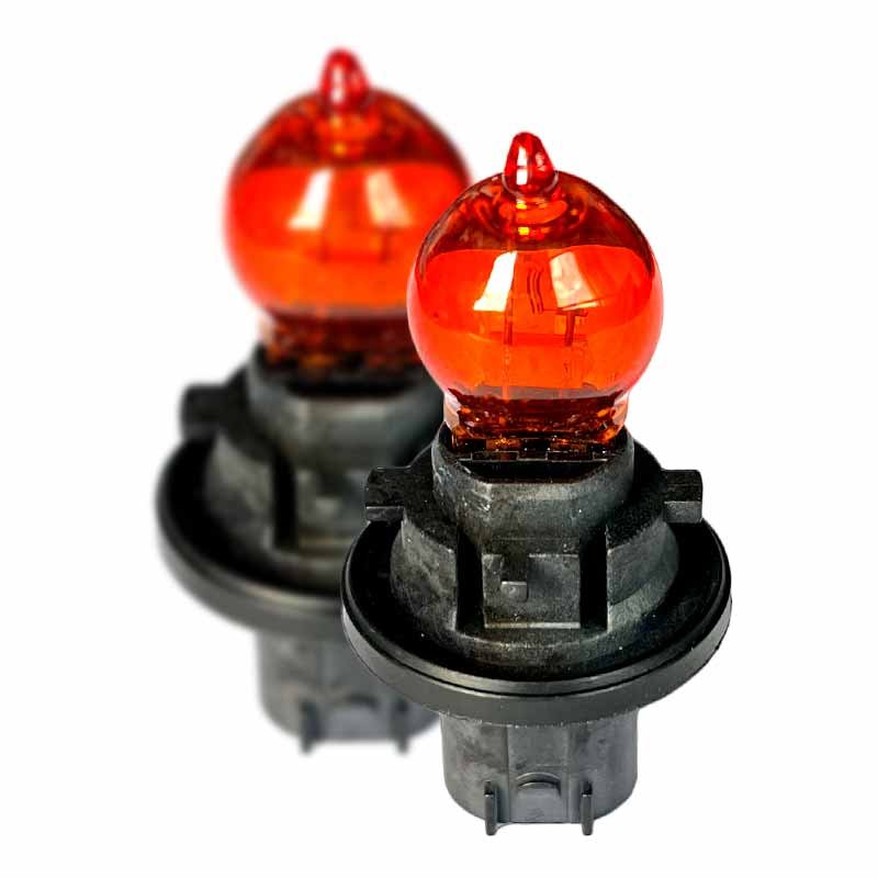 Coppia lampade alogene PCY16W 12V 16W PU20d/2 arancione compatibili Philips