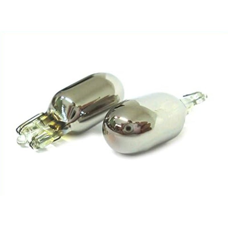 Blister 2 Lampade Invisibili Cromate T10 W5W 12V 5W Frecce Laterali Auto Arancione