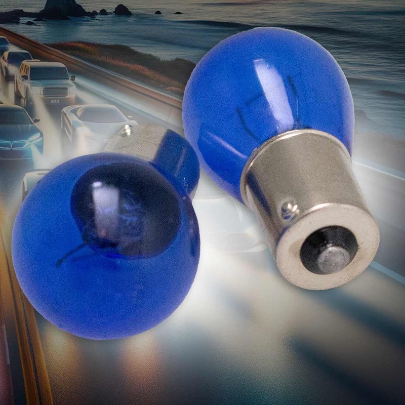 Coppia lampade alogene P21W 12V 21W BA15S bianco 4200K no errore