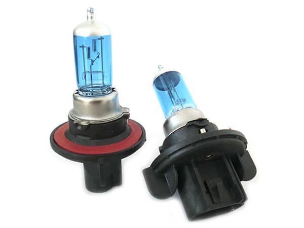 Coppia lampade alogene H13 12V 60/55W P26,4t effetto Xenon bianco per fari anteriori