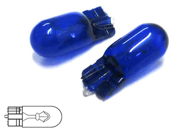 Coppia lampade alogene T10 W5W 24V 5W bianche effetto Xenon per camion