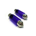 Coppia lampade alogene siluro T11 C5W 12V 5W 36 mm SV8.5 effetto Xenon bianco