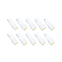 Set 10 lampadine LED T5 12V W1.2W SMD 5050, 6000K bianco freddo per cruscotto