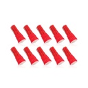 Set 10 lampadine LED T5 12V W1.2W rosse SMD 5050 per cruscotto auto e moto