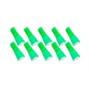 10x Lampadine LED T5 12V W1.2W Verde Cruscotto Auto Moto 1 SMD 5050