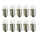 Set 10 lampade alogene T4W BA9S 12V 4W per posizione, cruscotto e interno auto moto