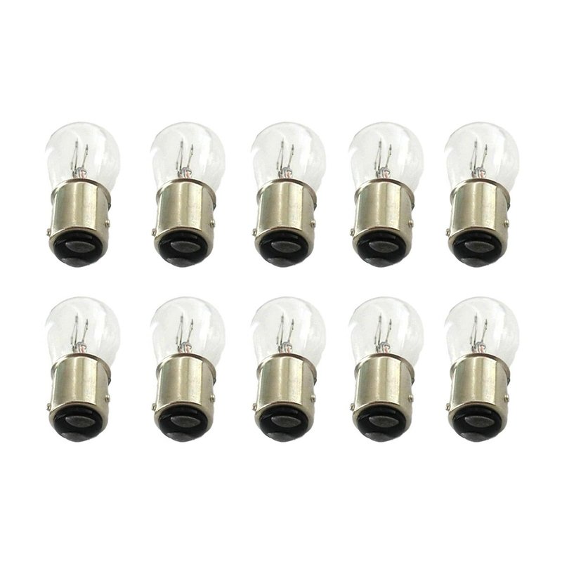 Set 10 lampade alogene S25 P21/4W 12V BAZ15D asimmetriche doppio filamento