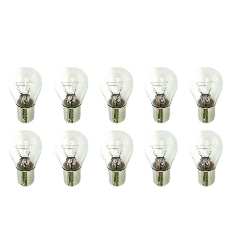 10 Lampade Alogene S25 P21/5W 12V BAY15D Doppio Filamento Stop Posizione Auto