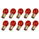 10 Pezzi Lampada Alogena S25 P21/5W BAY15D 12V Rosso Doppio Filamento Posteriori