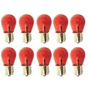 Set 10 lampade alogene S25 PY21W 12V BAU15S arancioni per frecce auto