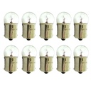 Set 10 lampade alogene G18,5 BA15S 12V 5W R5W per posizione e targa auto moto