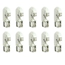 Set 10 lampade alogene T10 W5W 12V 5W tutto vetro W2,1x9,5d per auto e targa