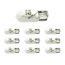 Set 10 lampade alogene T10 W5W 24V 5W tutto vetro W2,1x9,5d per camion