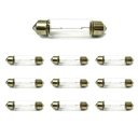 Set 10 lampade alogene siluro T11 C5W 36mm 24V 5W SV8,5 per interni e targa