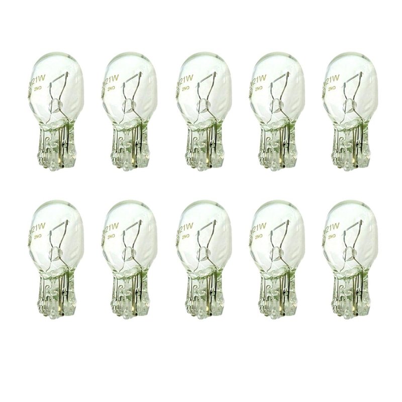 Set 10 lampade alogene T20 W21W 12V 21W per luci freno, posizione e frecce auto