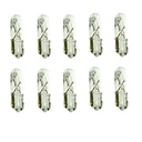 Set 10 lampade alogene T5 W1,2W 12V W2X4.6D per cruscotto e strumentazione auto
