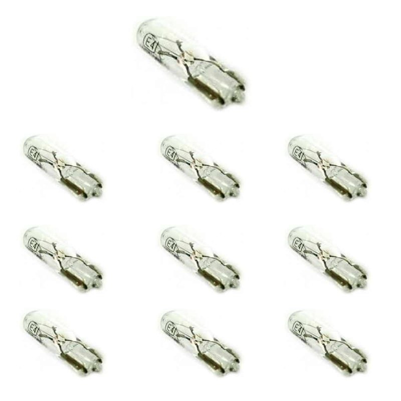 10 Lampade Alogene T5 W1,2W 24V W2X4.6D per Cruscotto Spie Veicoli Industriali