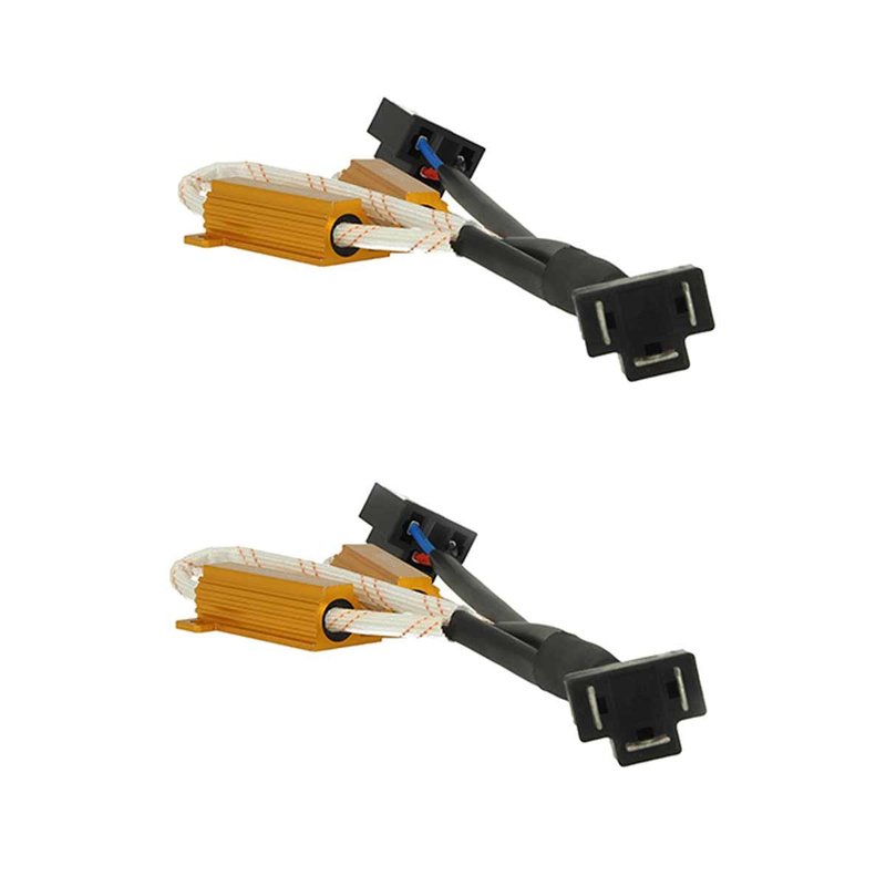Filtro portalampada LED H4 Canbus 50W 5 Ohm, anti sfarfallio no errore, set 2 pezzi