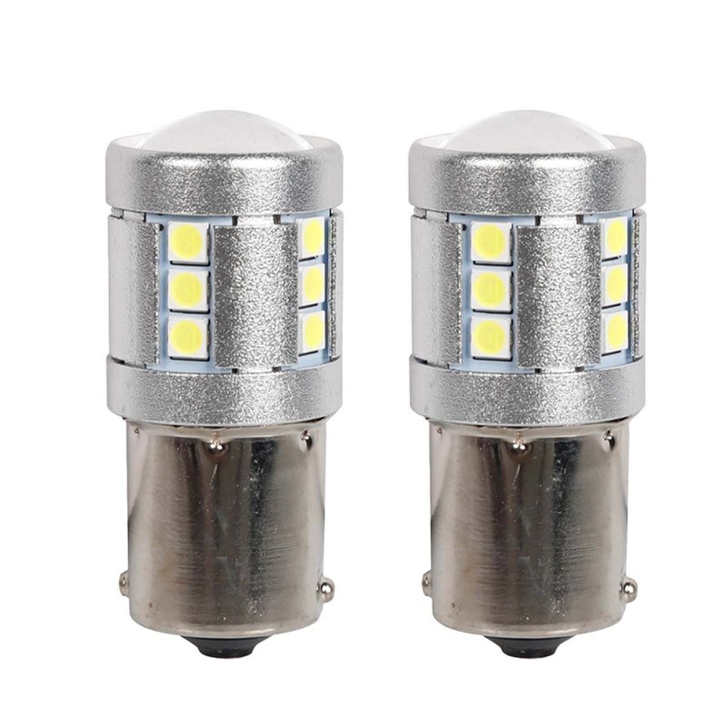 2 Pezzi Lampada LED BAU15S PY21W 21 SMD 3030 12V 24V Canbus Bianco Freddo 3.5W